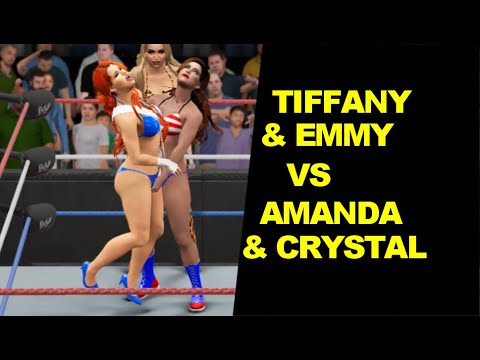 WWE 2K17 Tiffany Santiago & Emmy vs Amanda Green & Crystal - Tag Team
