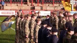 preview picture of video 'WW1 centenary commemoration at Workington AFC'