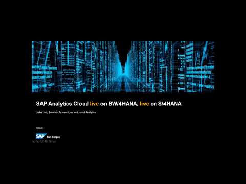 Connect Live to SAP S/4HANA and SAP BW/4HANA with SAP Analytics Cloud