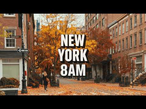 A Quiet Autumn Morning in Greenwich Village | New York Walking Tour 4K