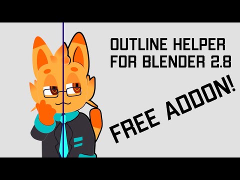 [Free] Outline Helper Addon for Blender 2.8/2.9/3.x/4.x (Tutorial)