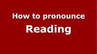 How to pronounce Reading