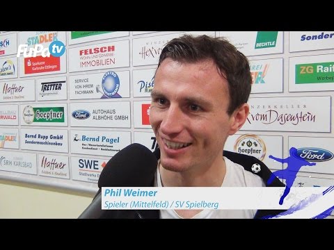 Phil Weimer - SV Spielberg - nach d. Spiel vs. SC Freiburg II im FuPa.tv-Interview am 19.11.2016