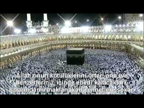 Tegabun Suresi Kabe İmamı Sudais Türkçe Altyazılı Mealli
