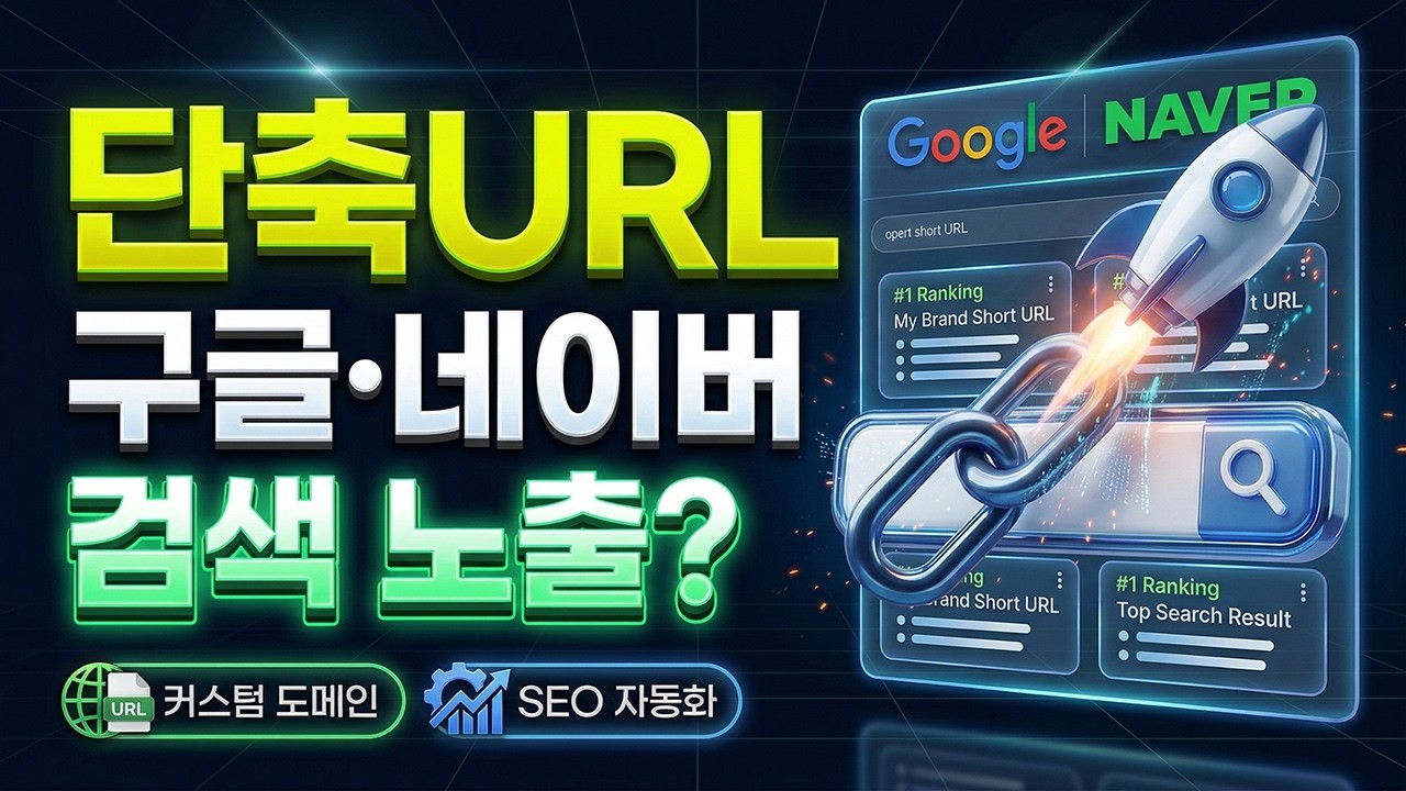 단축 URL 검색 노출 완벽 가이드: 커스텀 도메인 SEO 세팅법 (초보자용)