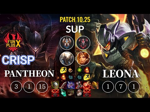 FPX Crisp Pantheon vs Leona Sup - KR Patch 10.25