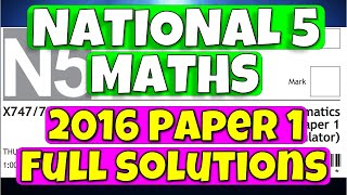National 5 2016 Paper 1