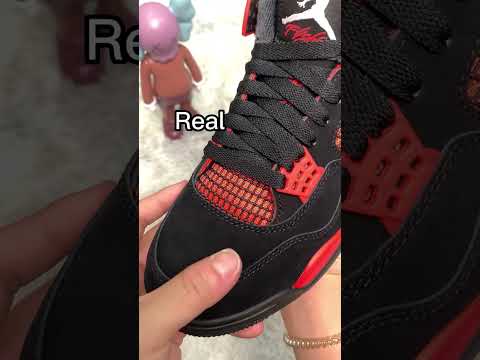 Spot Fake vs. Real Air Jordan 4 'Red Thunder' - Protect Your Collection ⚡🔴 #AJ4 #sneakerreviews