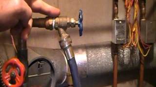 How to remove the air out of your hot water heating system-girgling noise.