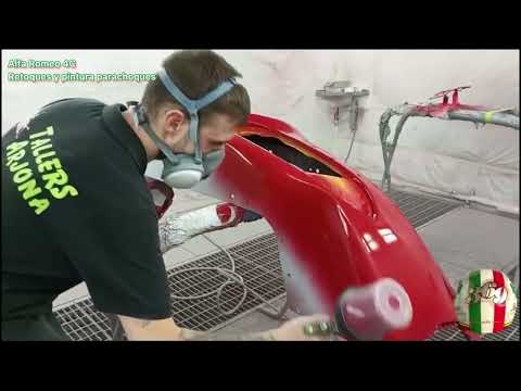 Alfa Romeo 4C Proceso de pintura del parachoques