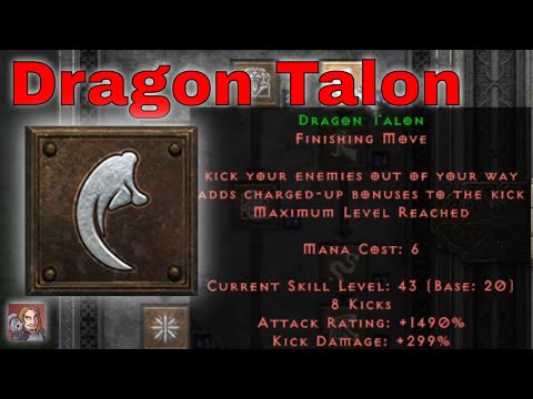 D2R Skills & Abilities - Dragon Talon, Martial Arts (Assassin)