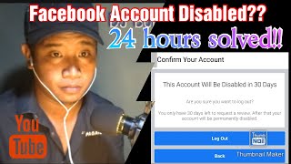 Facebook Account Disabled? (1 to 30 days). Solved within 24 hours.