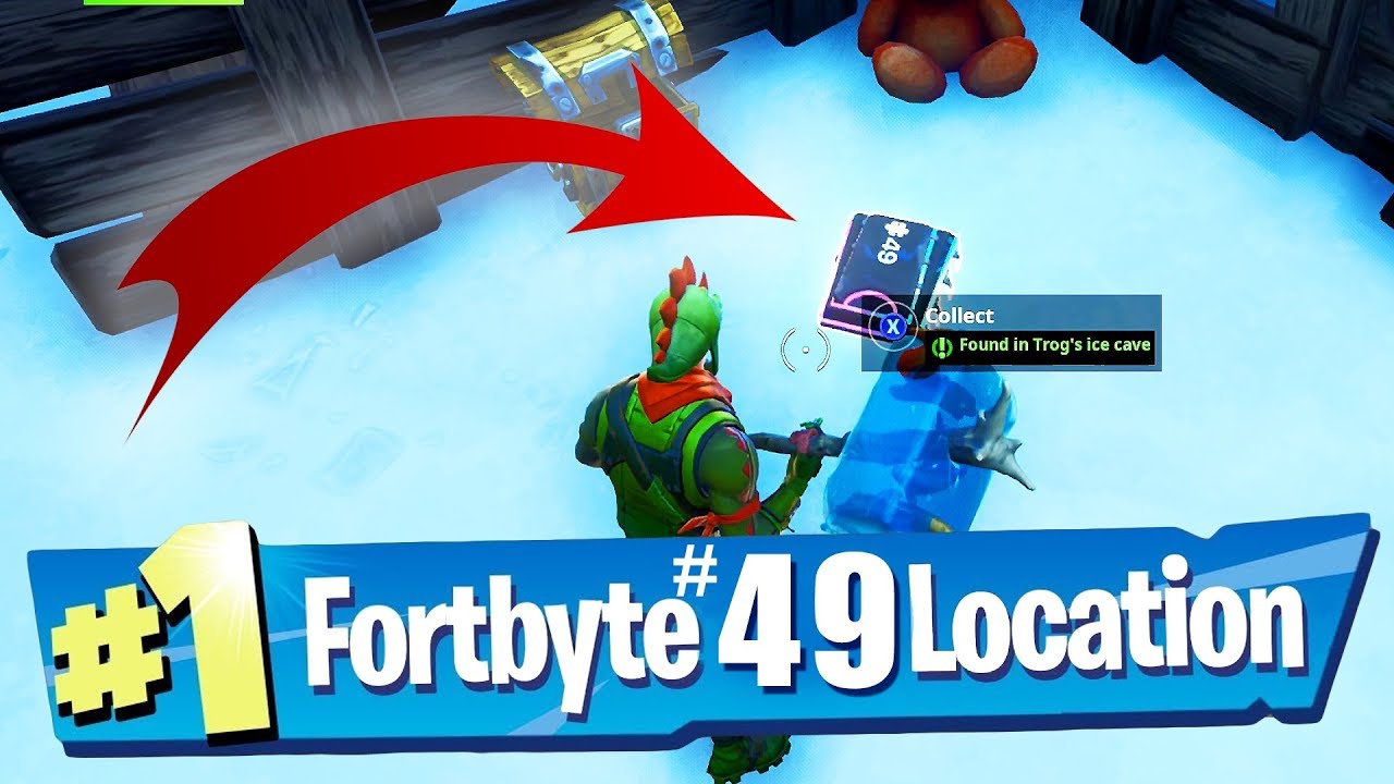 Fortbyte 49 Found In Trogs Ice Cave Location Fortnite Battle Royale Vtomb - 