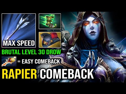 RAPIER is the Best Solution to Comeback | Brutal LEVEL 30 Ultra Max Attack Speed Drow Ranger Dota 2