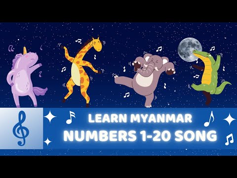 Learn Myanmar | Numbers 1 to 20 Song | Burmese Lessons for English Speakers