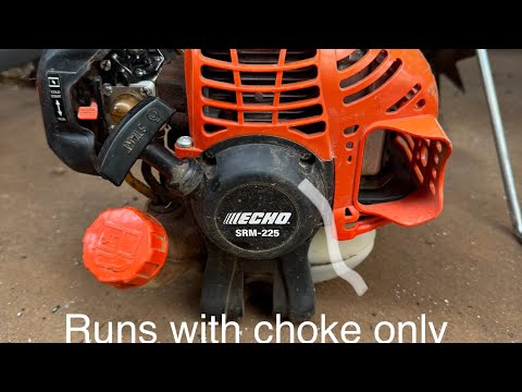 Echo SRM-225. Runs on choke only #smallenginerepair #mechanic #repair #echo