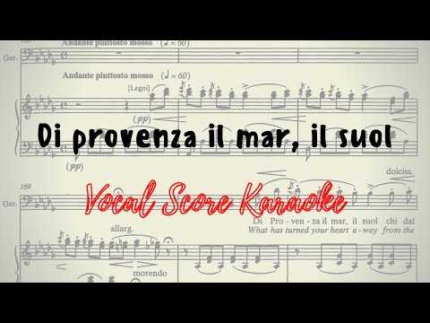Di provenza il mar, il suol Vocal Score / Karaoke La Traviata - G. Verdi