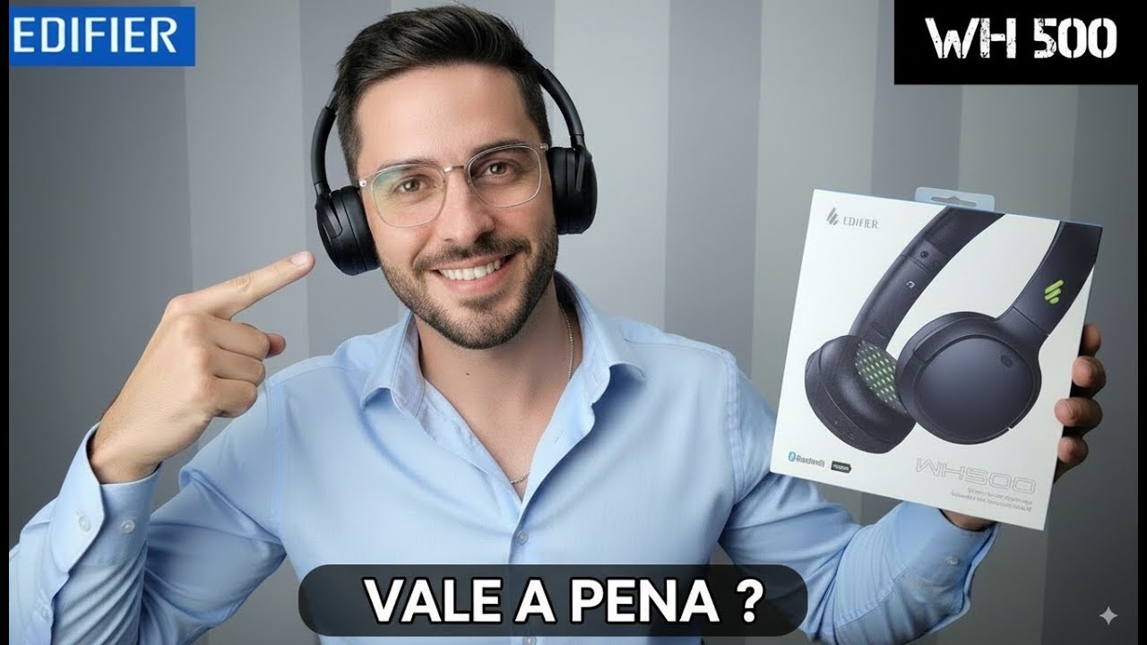Miniatura da avaliação em vídeo de Fone de Ouvido Bluetooth On-Ear Edifier WH500 Preto