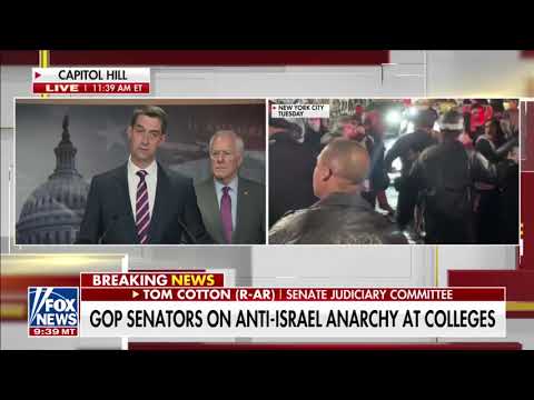 May 1, 2024: Cotton, Colleagues Host Press Conference on Anti-Semitic College Protests