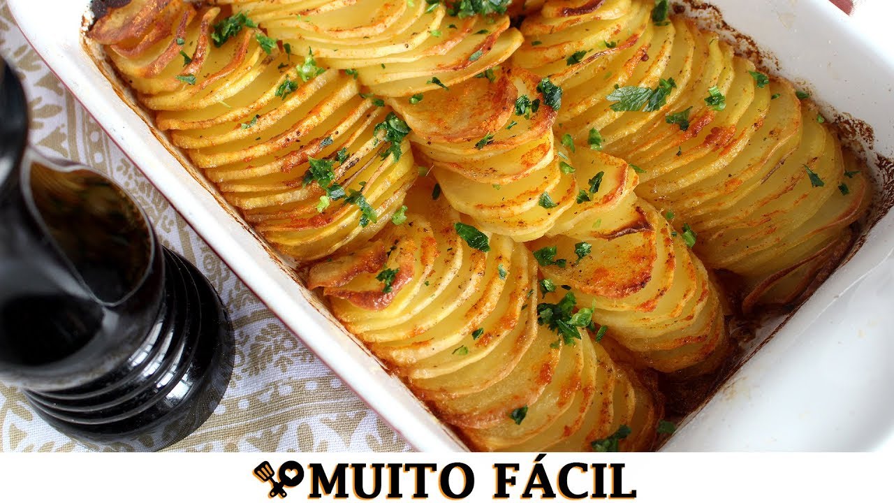 BATATA DE FORNO LAMINADA SUPER FÁCIL - RECEITAS QUE AMO