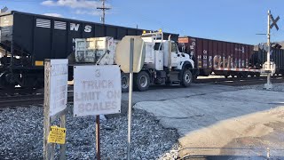 Abandoned Coal Terminal, Coal Train Passes Dump Truck At RR Crossing, Kenova, West Virginia Trains!