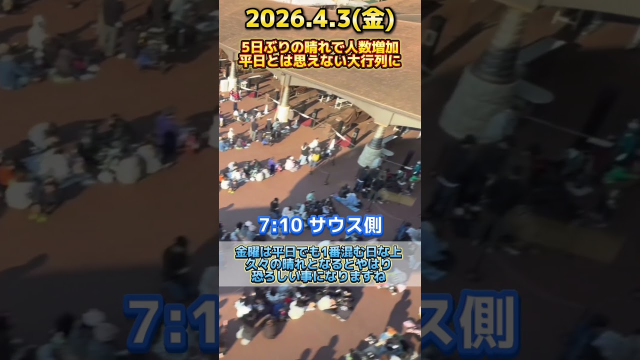 【速報】久々の晴れで人数激増⁉️ディズニーシー最新混雑状況【2026.4.3】
