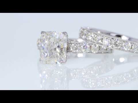 4.30CT Cushion Brilliant Diamond Engagement Ring Set HRD Cert/Appr $70K  $22,500