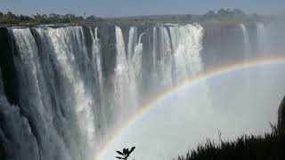 &quot;The Smoke That Thunders&quot; 3 Hours of Victoria Falls WATERFALL with Rainbow and Relaxation Music