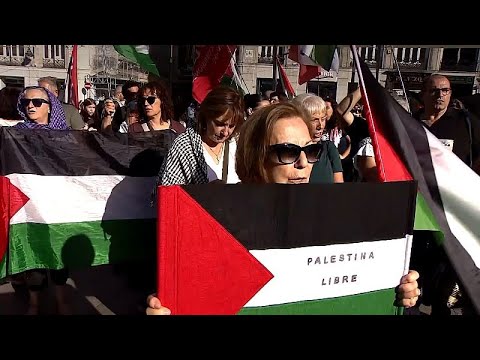 Demonstranten in Spanien fordern vollständiges Waffenembargo gegen Israel