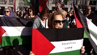 Demonstranten in Spanien fordern vollständiges Waffenembargo gegen Israel