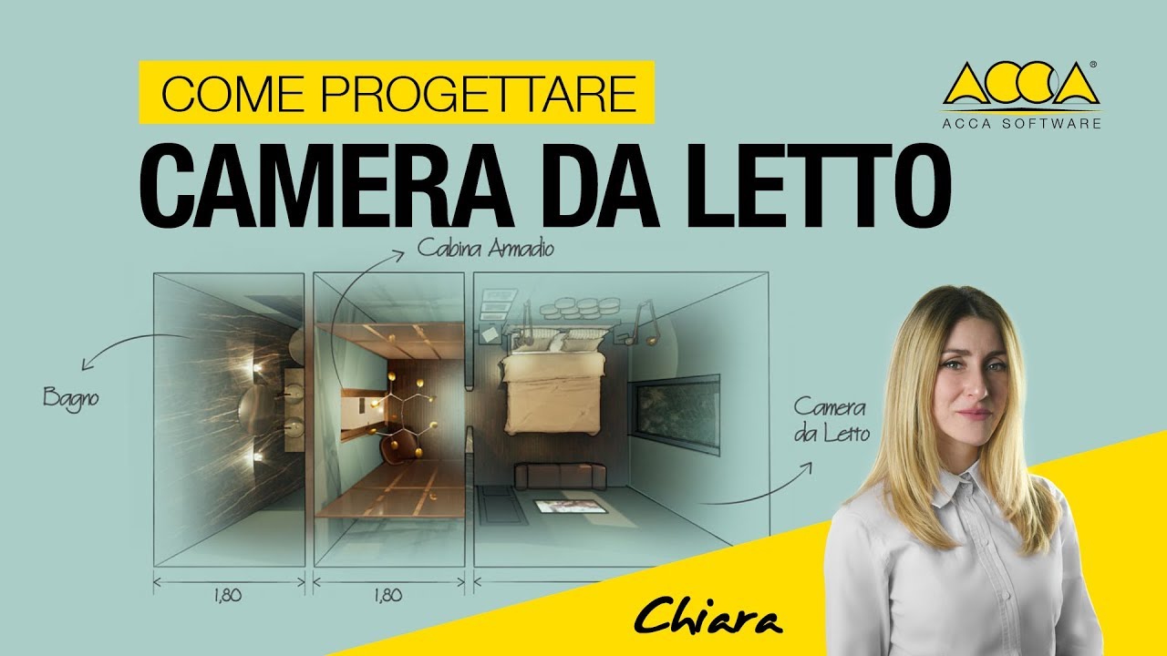 Progetto camera da letto con bagno e cabina armadio