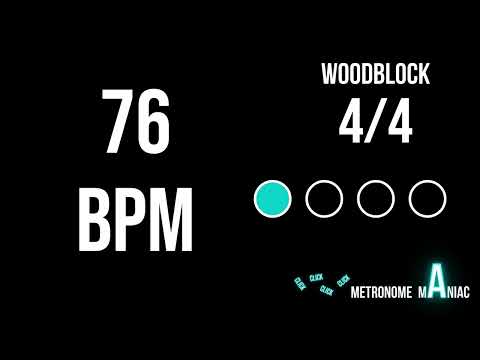 Metronome 76 BPM 4/4 - Woodblock