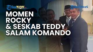 Momen Rocky Gerung di Istana: Salam Komando dengan Teddy hingga Disalami Prabowo