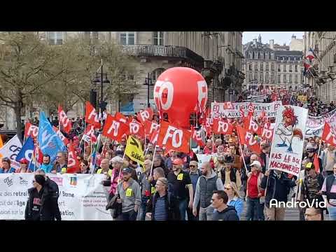 A Bordeaux Manifestation contre la réforme des retraites le 23 mars 2023