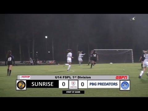 U14 Sunrise Prime FC '06 Y1 vs PBG Predators 2006 - FSPL Game 2/21/19 - Full Game Broadcast