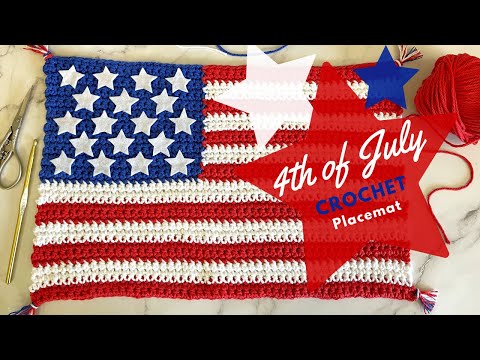 EASY & FAST Crochet American Flag Placemat