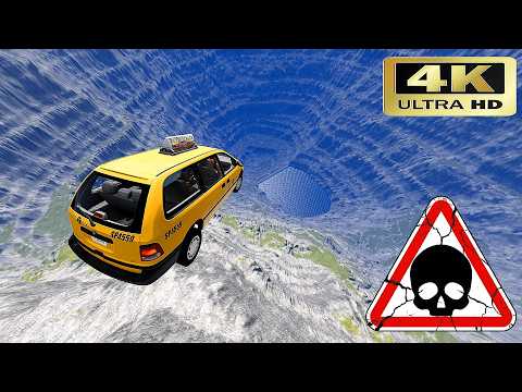TAXI VS CLIFF DROP 🚀 ULTRA REALISTIC CAR CRASHES GAME SIMULATOR