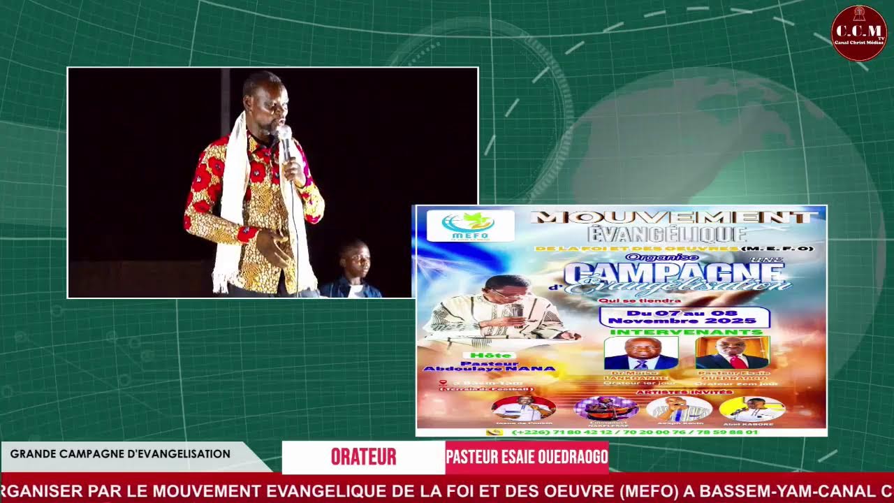 CAMPAGNE D'EVANGELISATION DU MOUVEMENT EVANGELIQUE DE LA FOI ET DES OEUVRES (MEFO) BASSEMYAM 2025
