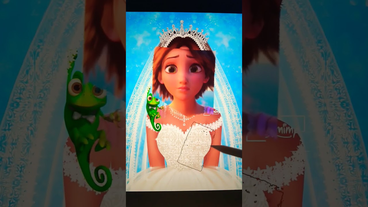 Princesse Disney Just Married #disney #digitalart #glowup #transformation #shorts #shortswithzita