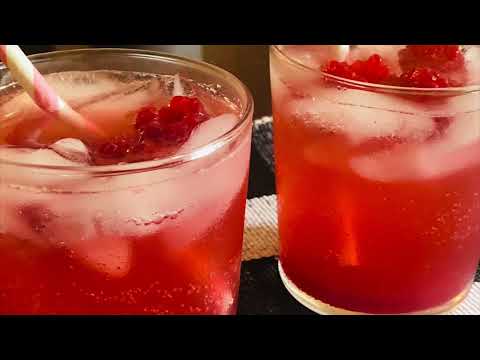 Raspberry vanilla soda