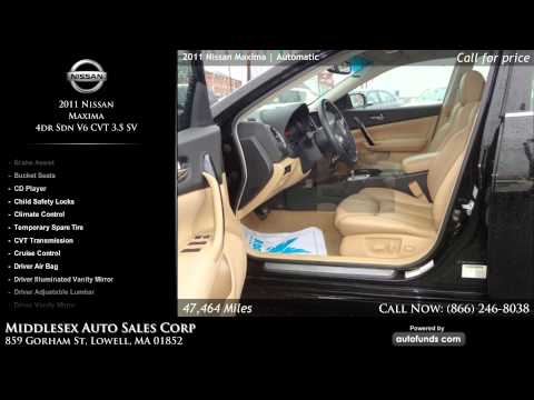 Used 2011 Nissan Maxima | MIDDLESEX AUTO SALES CORP, Lowell, MA - SOLD