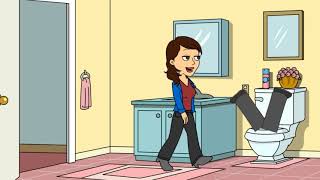 Man falls in the toilet