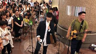 許廷鏗(Alfred) + 吳林峰 + JL李冠傑《青春頌、停半分鐘聽一闋歌、海闊天空》@銅鑼灣快閃時代廣場Busking (City Echo)