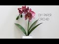 DIY Paper Orchid, How to make paper flower handcut, cricut or silhouette.