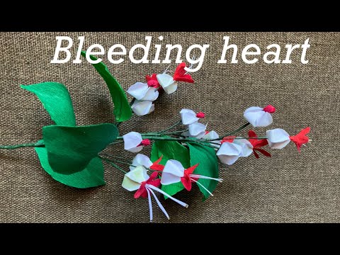 How to make bleeding heart plant using paper