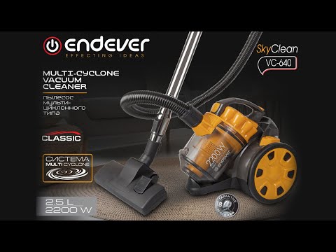 Миниатюра изображения товара Пылесос Endever SkyClean VC-640 (светло-оранжевый/серый)