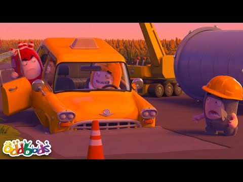 Taxi CRASH | Oddbods | Rob the Robot & Friends - Funny Kids TV