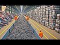 How Millions Of Tons Of Textile Waste Are Recycled Inside Massive Recycling Line