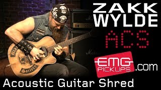 Zakk Wylde unbelievable acoustic guitar shred on EMGtv