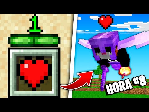 Surviving 24 HOURS with 1 Heart in Minecraft PvP!